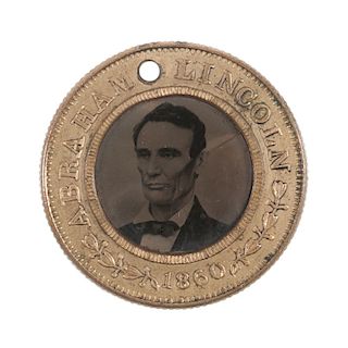 Jugate Lincoln & Hamlin 1860 Campaign Ferrotype