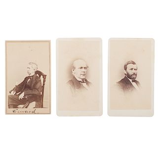 CDVs of U.S. Grant, S.P. Chase, and W.H. Seward, By Brady