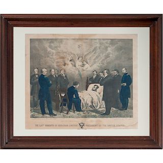 The Last Moments of Abraham Lincoln, Hand-Colored Engraving