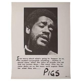 Bobby Seale Black Panther Party Poster, with Quotation
