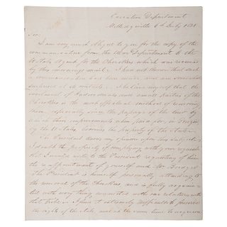 Georgia Governor George R. Gilmer, ALS Regarding Cherokee Indians, 1830
