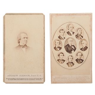 CDVs of Civil War Personalities Incl. President Johnson and Lincoln Friend, Dr. Matthew Simpson