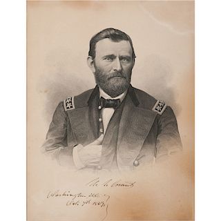 Ulysses S. Grant, Artist's Proof Autographed as President, with Provenance