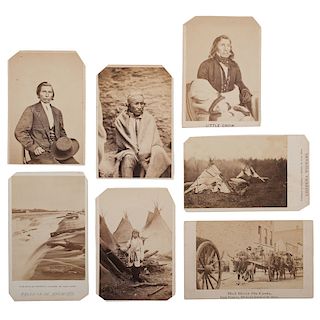 Sioux Uprising of 1862, Group of Seven CDVs by Whitney 