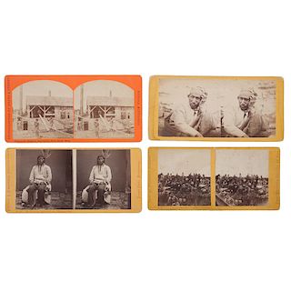 Minnesota Stereoviews of Chippewa and Sioux Indians, Incl. Views of Those Involved in the Indian Massacre of 1862
