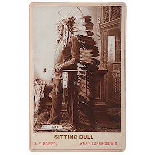 Sitting Bull Cabinet Card by D.F. Barry