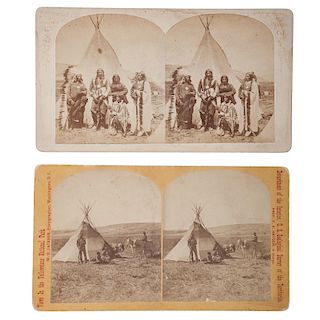 William Henry Jackson Stereoviews, Featuring Image of Trapper and Guide ''Beaver Dick'' Leigh