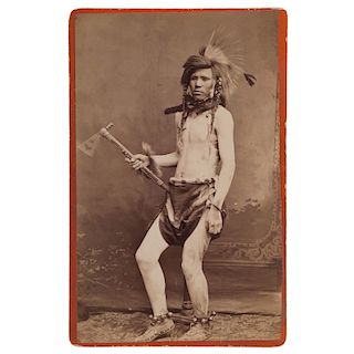 Leaping Panther, Shoshone, Cabinet Card by Baker and Johnston