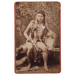 White Brave, Shoshone, Cabinet Card by Baker and Johnston