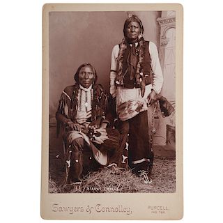 Cabinet Card of Kiowa-Apache Chiefs, Da-Va-Ko and Dor-Con-Each-La