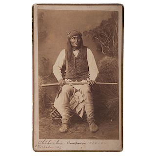 Chiricahua Apache Chief, Mangas Coloradas' Son, Boudoir Card by A.F. Randall