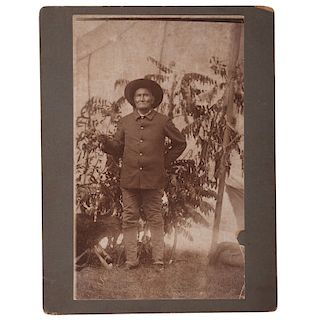 Apache Chief Geronimo, Rare Photograph Taken at Fort Sill, Oklahoma