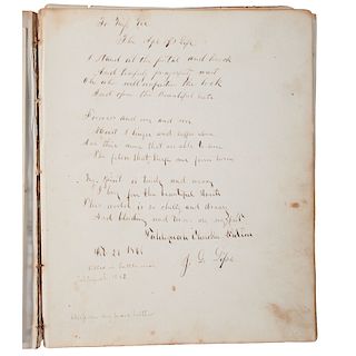 Cherokee Nation Autograph Album Owned by Miss Victoria Hicks, Niece of Chief John Ross