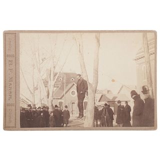 Greeley, Colorado Lynching in 1888, Cabinet Card by B.F. Marsh
