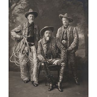 Immaculate Photograph of Buffalo Bill, Pawnee Bill, and Buffalo Jones, from Cody's Personal Collection