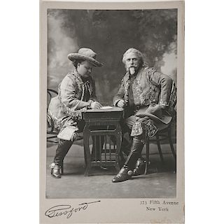 Buffalo Bill Cody and Pawnee Bill aka Gordon W. Lillie, Cabinet Card by Gessford
