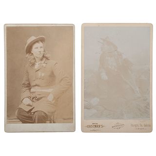 Captain Jack Crawford, Two Autographed Cabinet Cards
