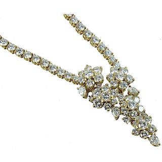 French 18K 18.50 Carat Diamond Necklace.