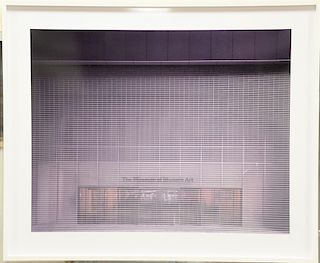 The Museum of Modern Art c-print? photograph of the front doors of MOMA, unsigned (small scratch lower right). image size: 39 1/4" x...