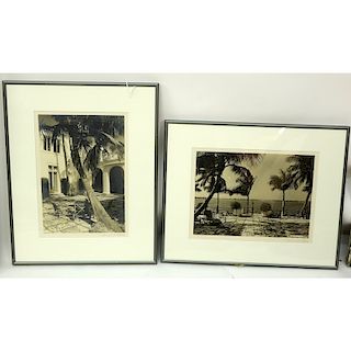 Two (2) Works by Samuel Gottscho, American (1875 - 1971) Black and White Silver Gelatin Prints of T