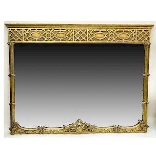 Antique Style Italian Giltwood Carved Mirror. Rubbing to gilt, scuffs and scratches to frame. Measu