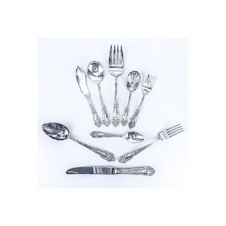 Seventy Six (76) Piece Reed and Barton "Festivity" Silver Plated Flatware. Includes: 12 forks 7-5/8