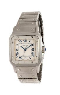 A Stainless Steel Ref. 1564 'Santos Galbee' Wristwatch, Cartier,