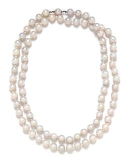 A Single Strand Cultured Pearl Necklace,
