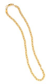 An 18 Karat Yellow Gold Anchor Link Necklace, Italian, 13.10 dwts.