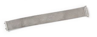 A Sterling Silver and Diamond 'Somerset' Mesh Bracelet, Tiffany & Co., 19.40 dwts.