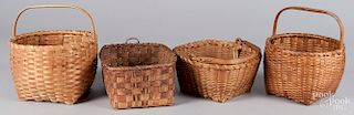 Four splint gathering baskets