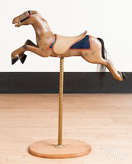 Carved and painted child's carousel horse