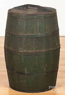 Painted lidded barrel
