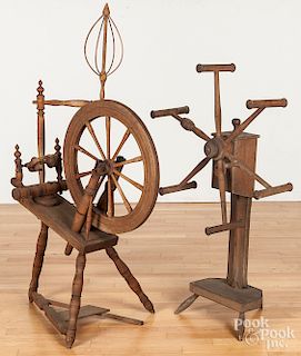 Spinning wheel and wool winder