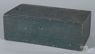 Painted oak slide lid box