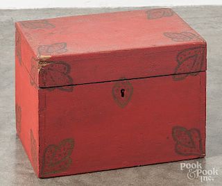 Painted pine lock box