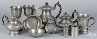 Assorted pewter wares