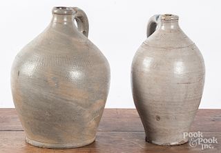 Two New England ovoid jugs