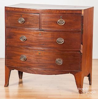 Georgian mahogany bowfront chest of drawers