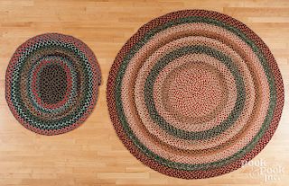 Two braided rugs