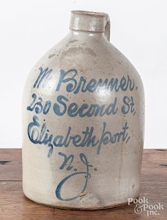 New Jersey stoneware merchant's jug