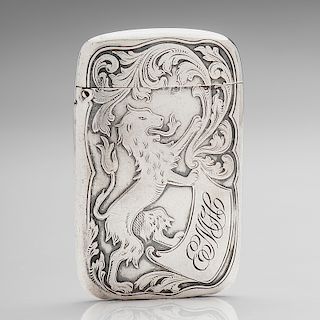 R. Blackinton & Co.Sterling Match Safe with Lion