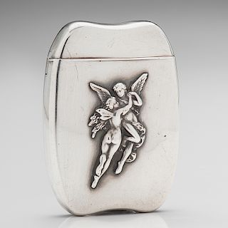 Sterling Match Safe with Fairies