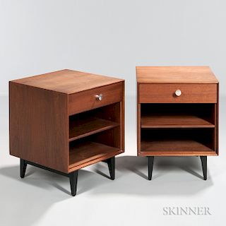 Two George Nelson (1908-1986) Thin Edge Nightstands