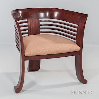 Art Deco-style Barrel-back Club Chair