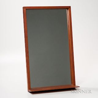 Modern Teak Mirror with Shelf