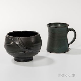 David Shaner (1934-2002) Studio Pottery Tea Bowl and Mug