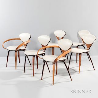 Six Norman Cherner for Plycraft Chairs