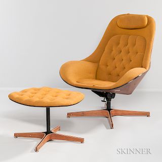 Plycraft Lounge Chair with Ottoman