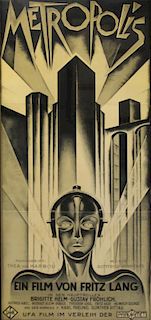 "Metropolis" Black and White Lithograph Poster